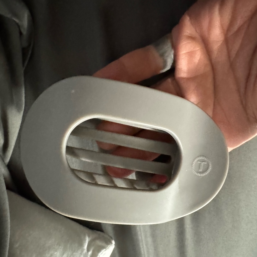 Teleties flat clip grey